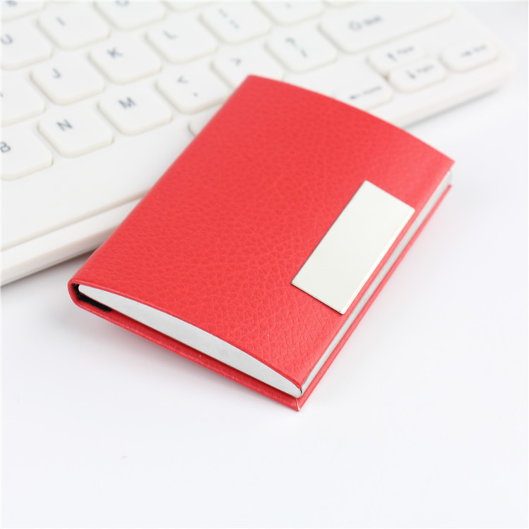 Anri Gifts Premium PU Leather Metal Business Card Holder Customizable with Logo1