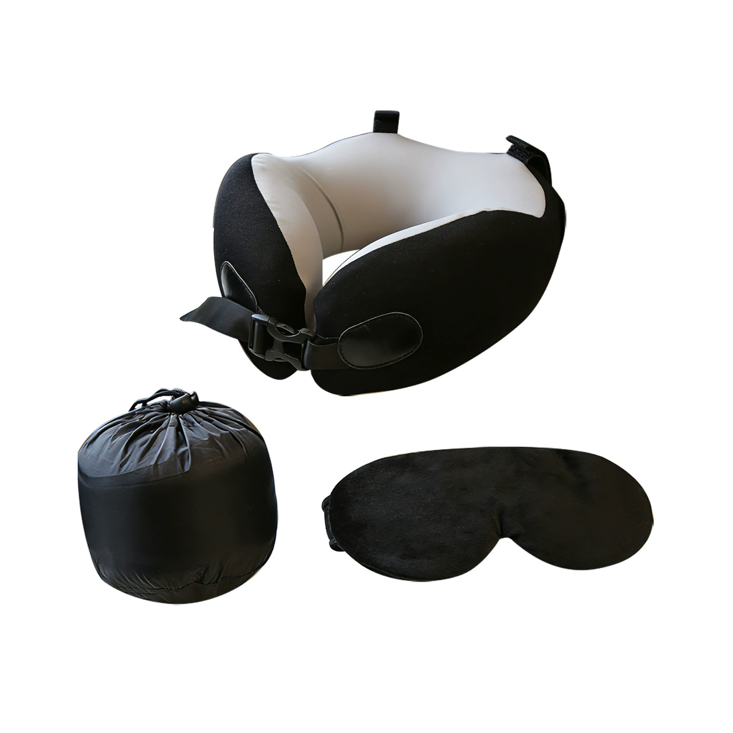 Anri Gifts Memory Foam Travel Pillow and Eye Mask Set