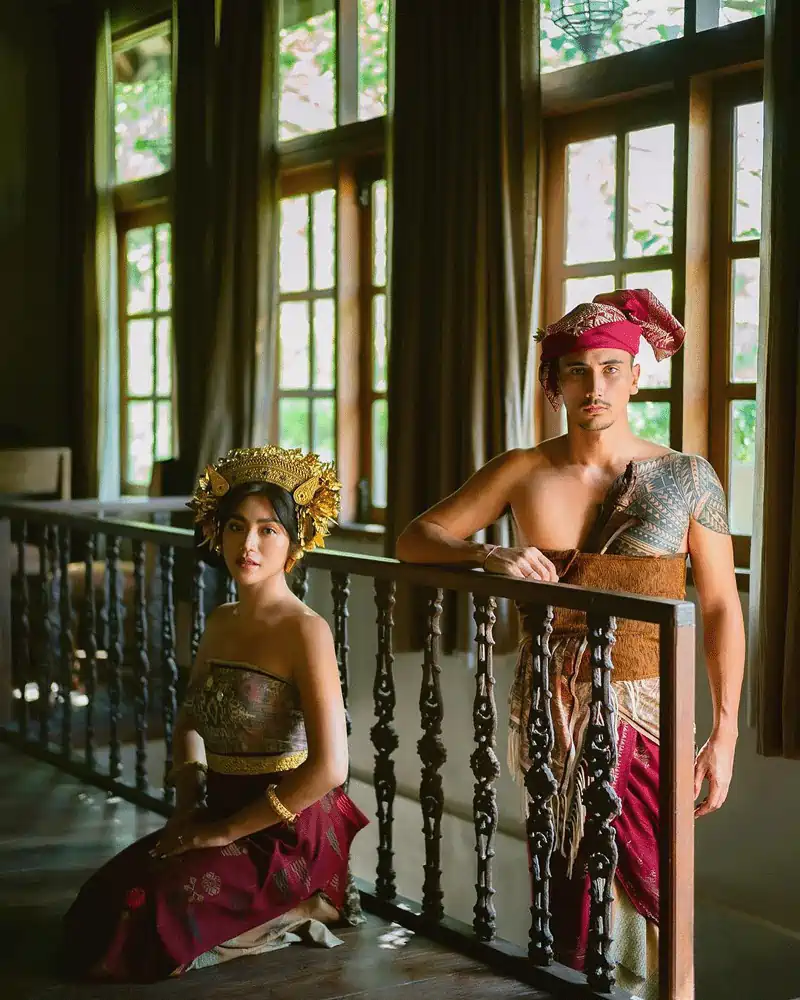Romantic prewedding photoshoot of Jessica Iskandar and Vincent Verhaag at Balquisse Heritage Hotel, a premier venue in Jimbaran, Bali.