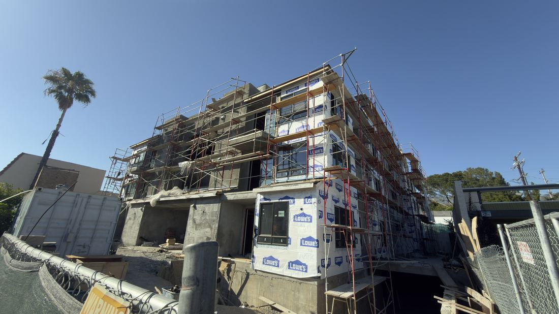 Multifamily apartment building under construction in Glendale — mechanical installation by Rhino Air