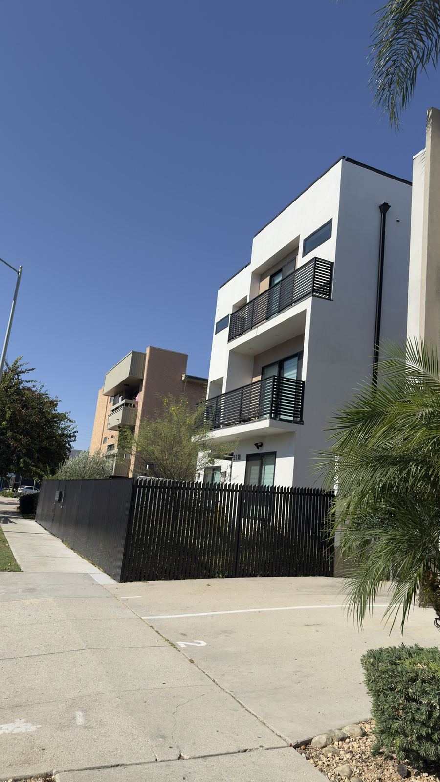 Completed modern multifamily building in Valley Village, Los Angeles — HVAC installation by Rhino Air