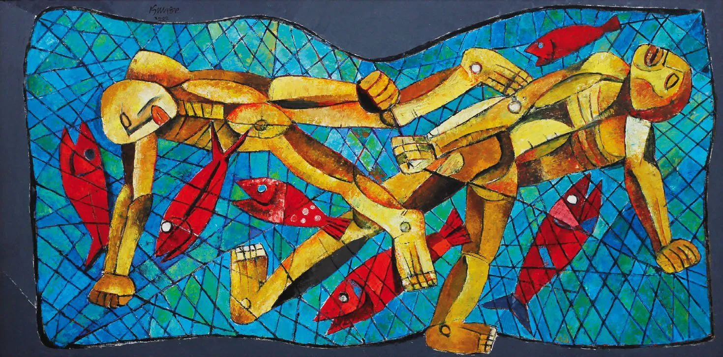 Fishermen by Ang Kiukok, 2002