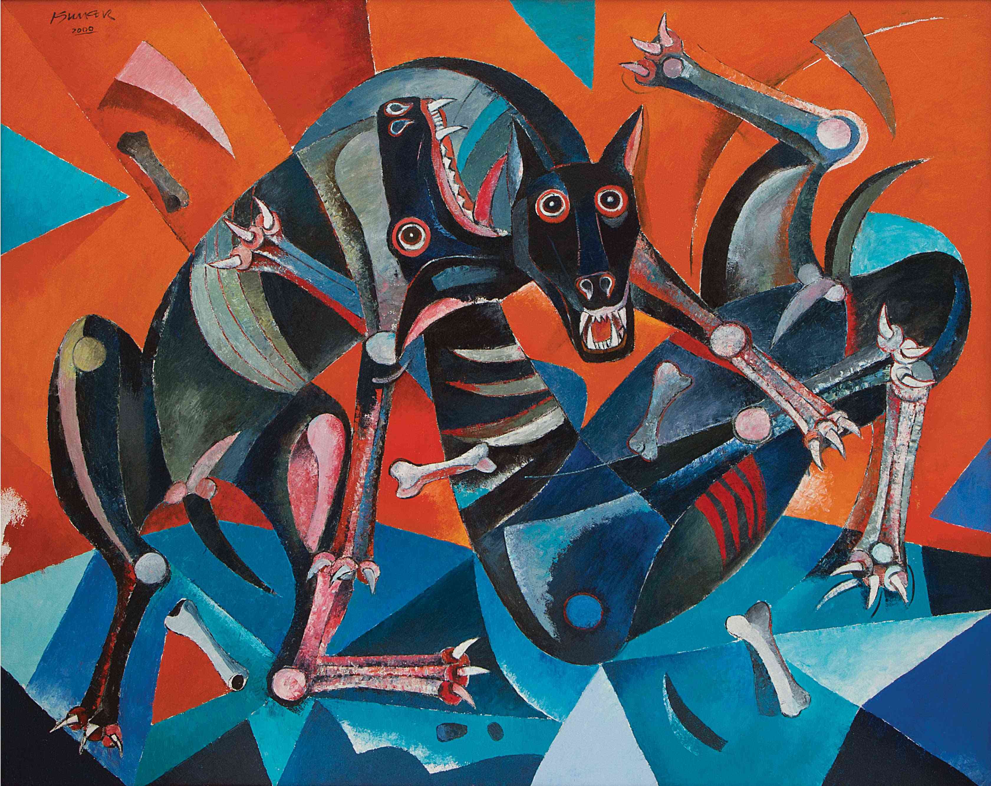 Untitled (Dogs) by Ang Kiukok, 2000