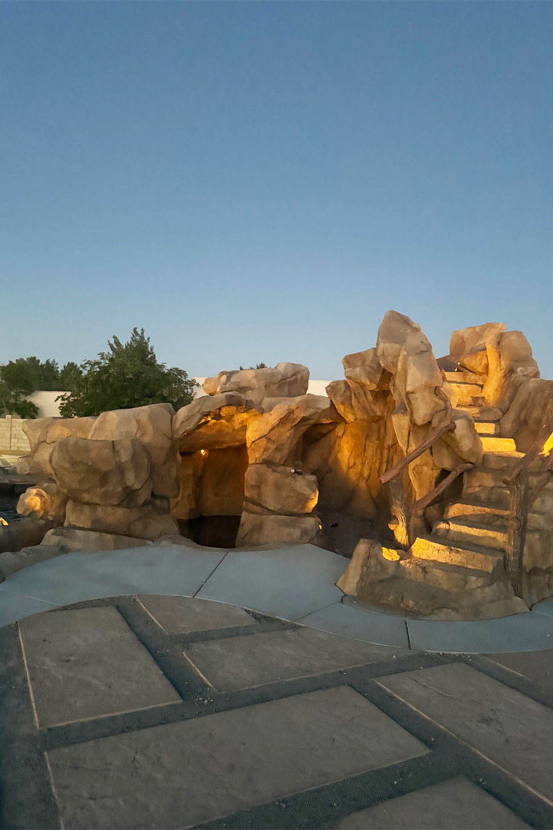 A structure made of stone.