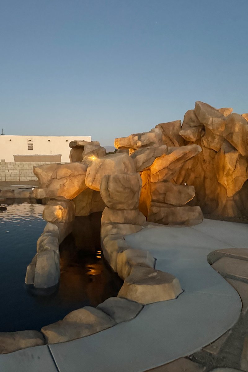 A structure made of stone.