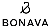 Black Bonava company logo with stylized 'B' symbol above the text on a white background.