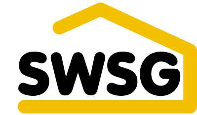 Simple yellow outline of a house with a slanted roof on a black background.
