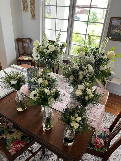 Centerpieces ready for their moment