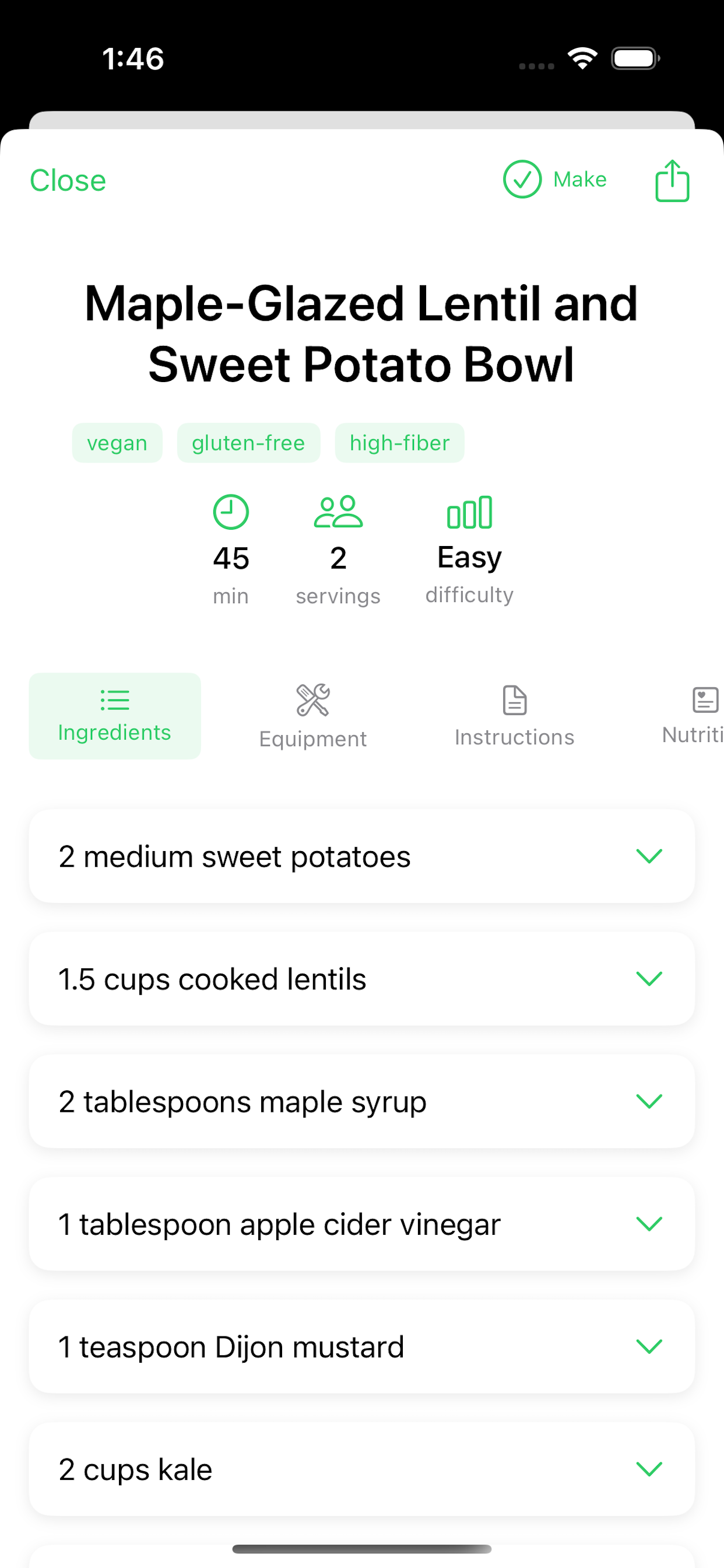 Ingredient detection