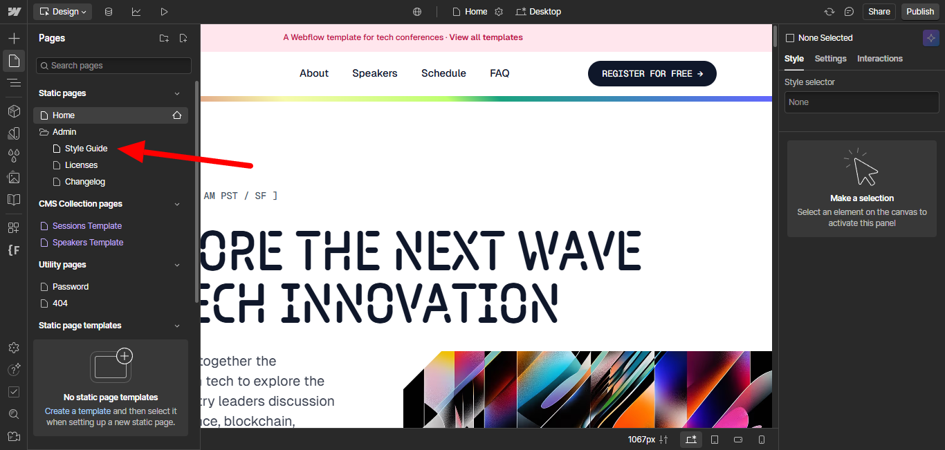 Webflow style guide