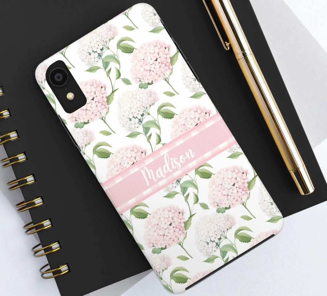 Custom name phone case with spring colors