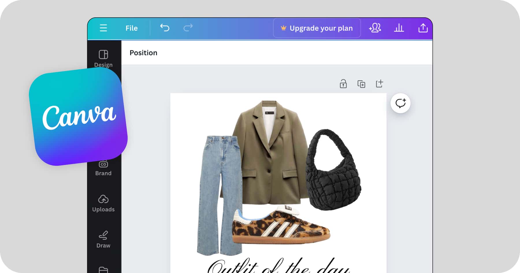 Canva outfit making screenshot