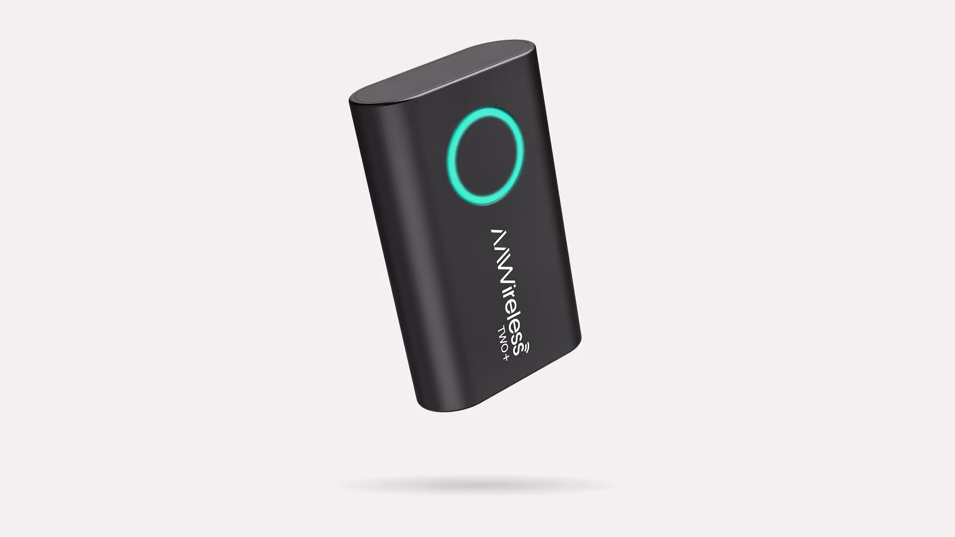 AAWireless TWO+ wireless CarPlay adapter 3D render on light grey background