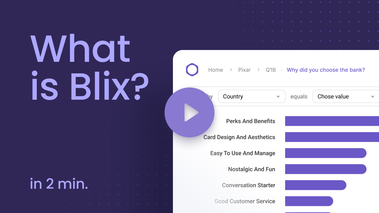 Purple-themed software interface with a play button and text prompting to watch a demo video.