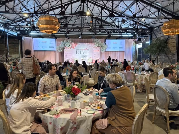 A group of people enjoying an event