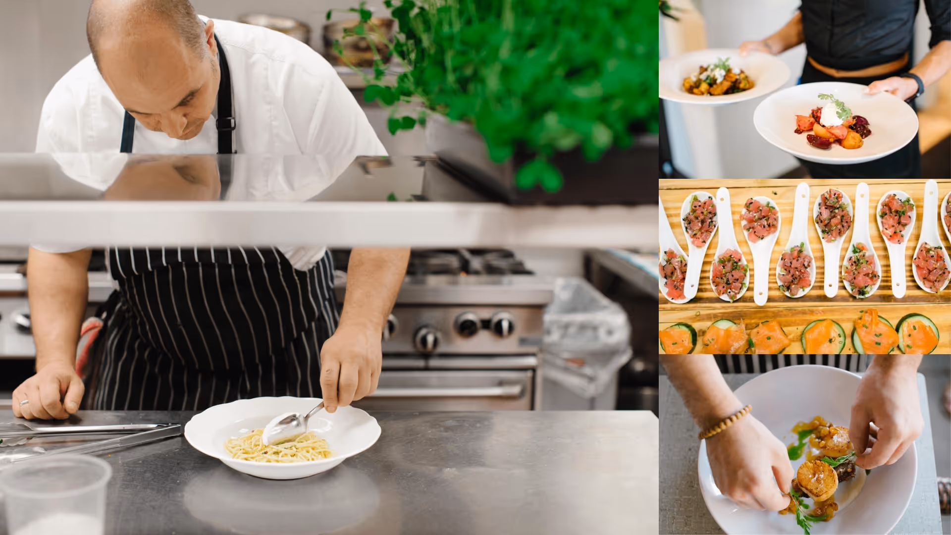 Chef preparing delicious dishes