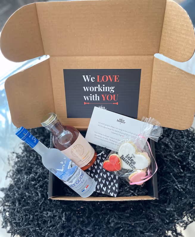 An event PR box with goodies insides