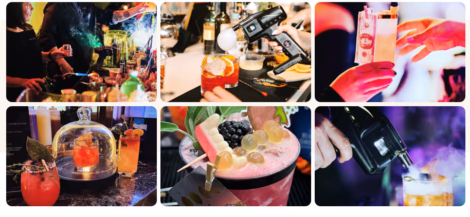 Toronto mixology team building event with bartenders teaching employees creative cocktail making techniques