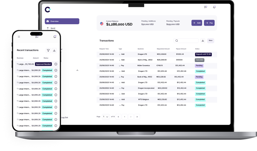 Cedar Payment Dashboard UI