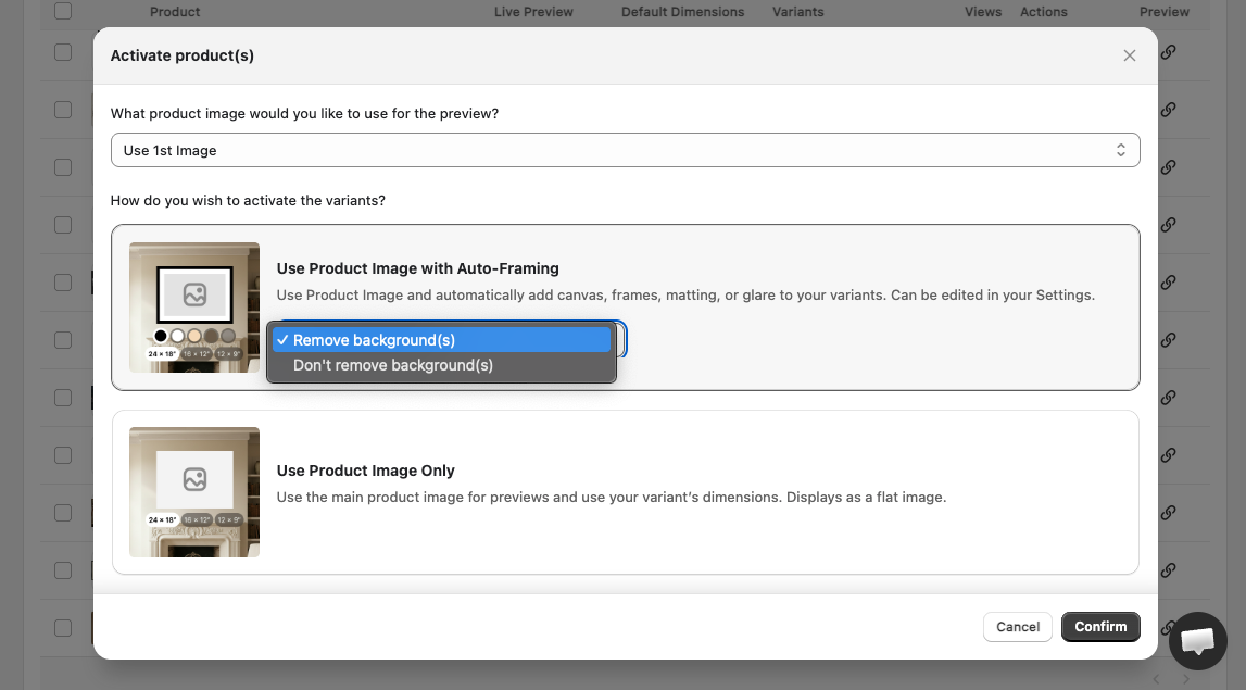 Picture It - activating products with auto-framing