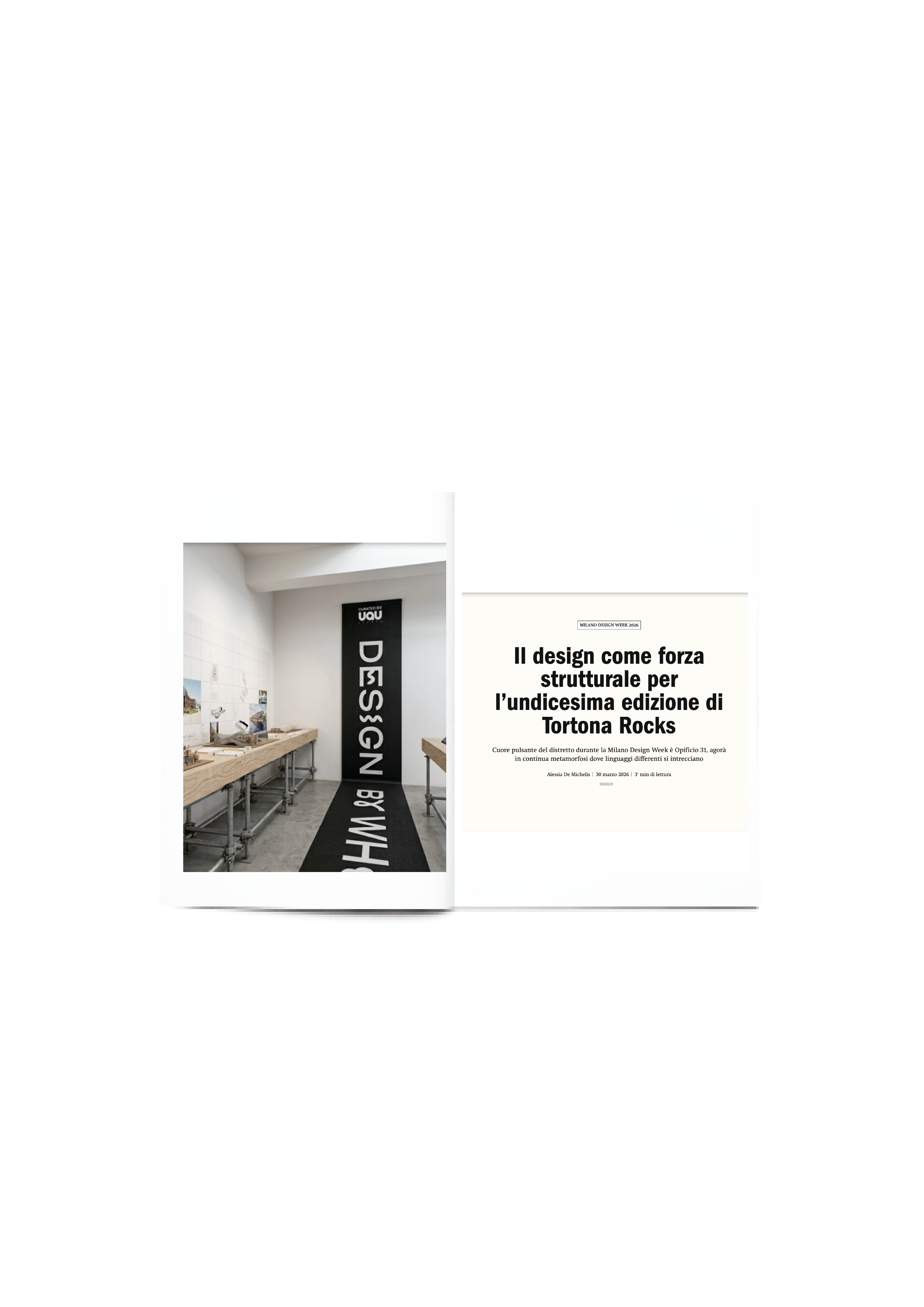 Design as a Structural Force for the Eleventh Edition of Tortona Rocks