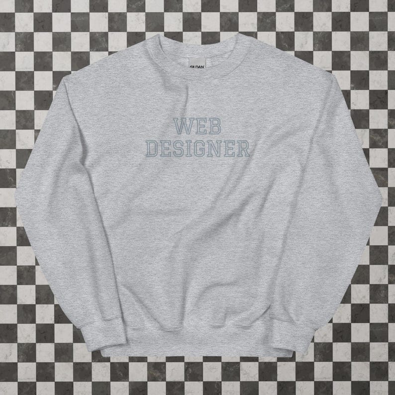 Web Designer Embroidered Crewneck Sweatshirt Gift for Designers image 1