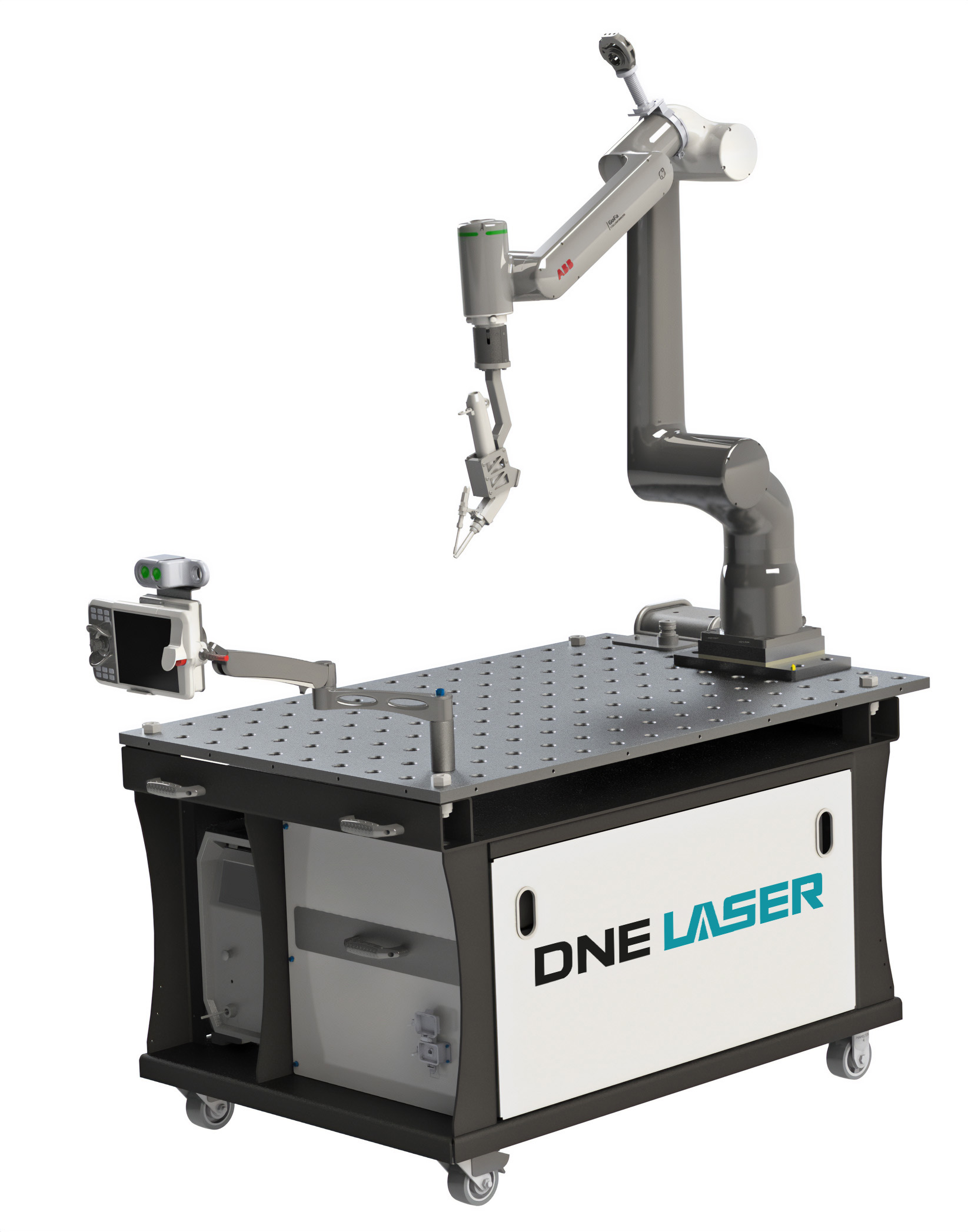laser welding cart with cobot