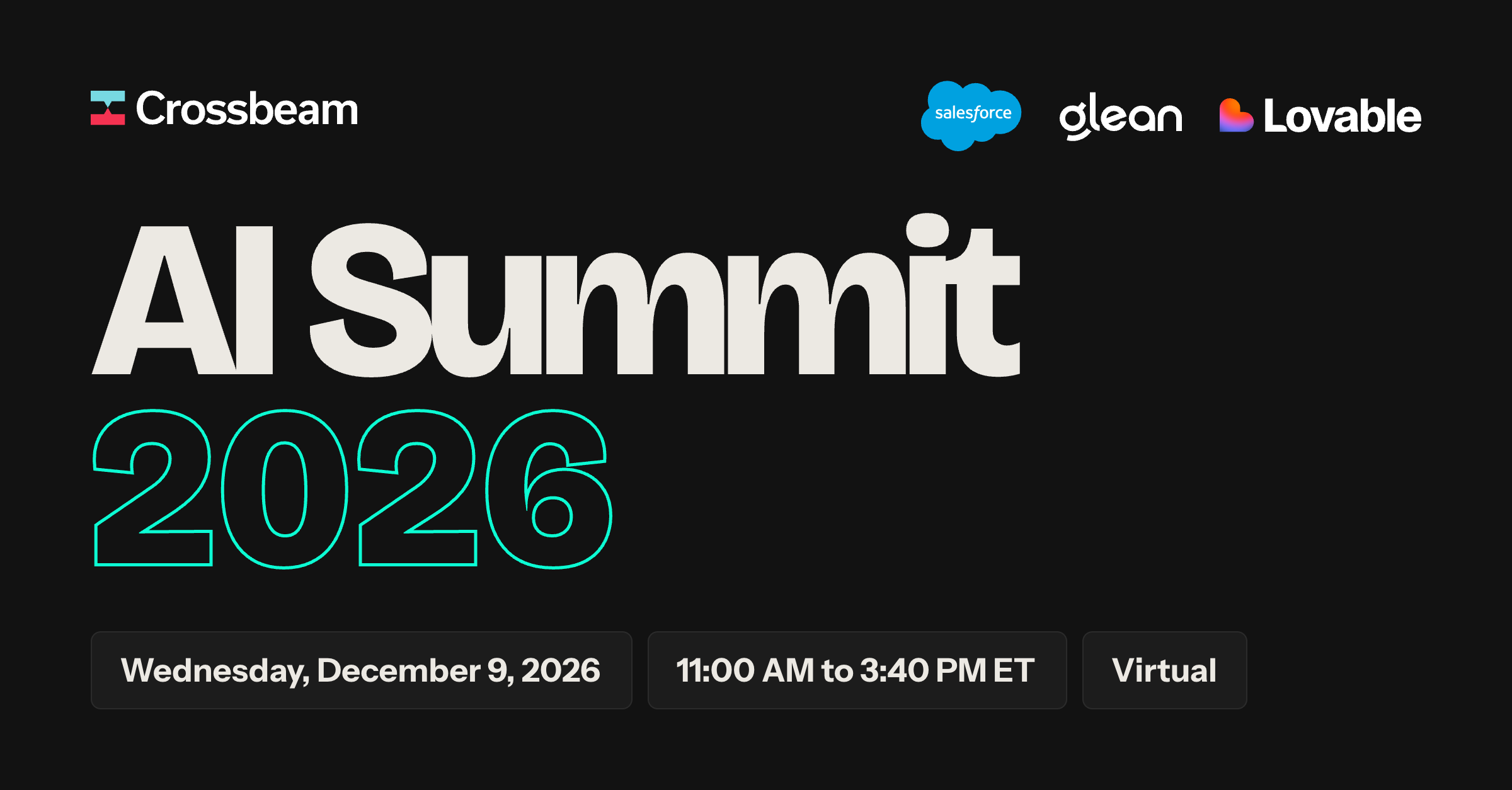 Crossbeam AI Summit 2026 — Crossbeam event banner