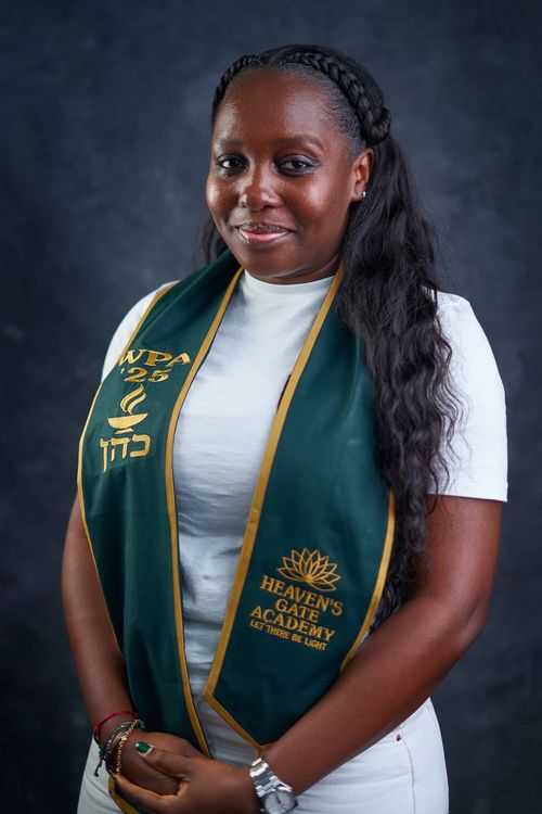 Portrait of a student from the graduation ceremony of the workplace altar, another course we do