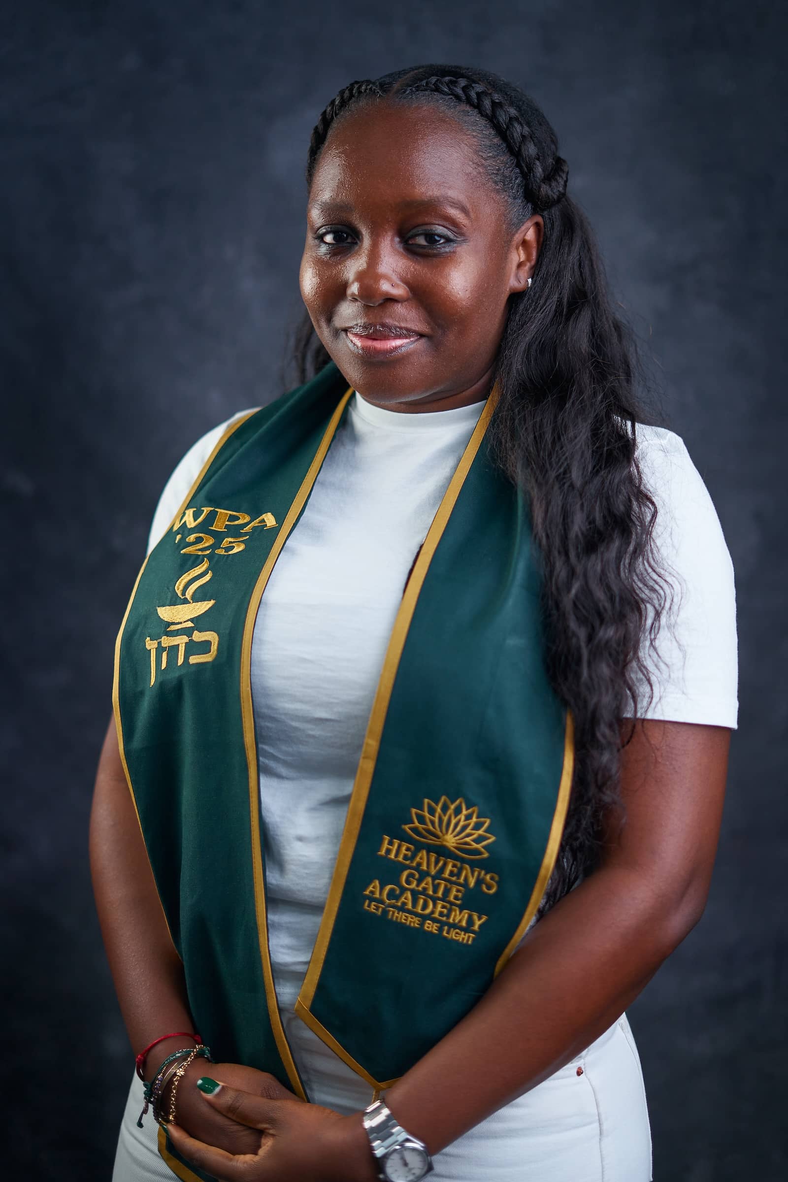 Portrait of a student from the graduation ceremony of the workplace altar, another course we do