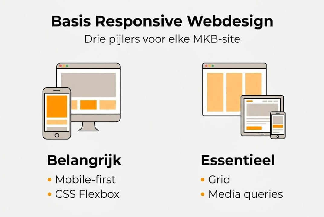 Infographic: de drie belangrijkste bouwstenen van responsive webdesign