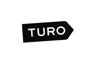 כרטיס מתנה של Turo עם לוגו שחור על רקע לבן.