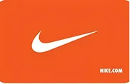 לוגו נייקי בצבע לבן על רקע כתום עם כתובת NIKE.COM בפינה התחתונה.