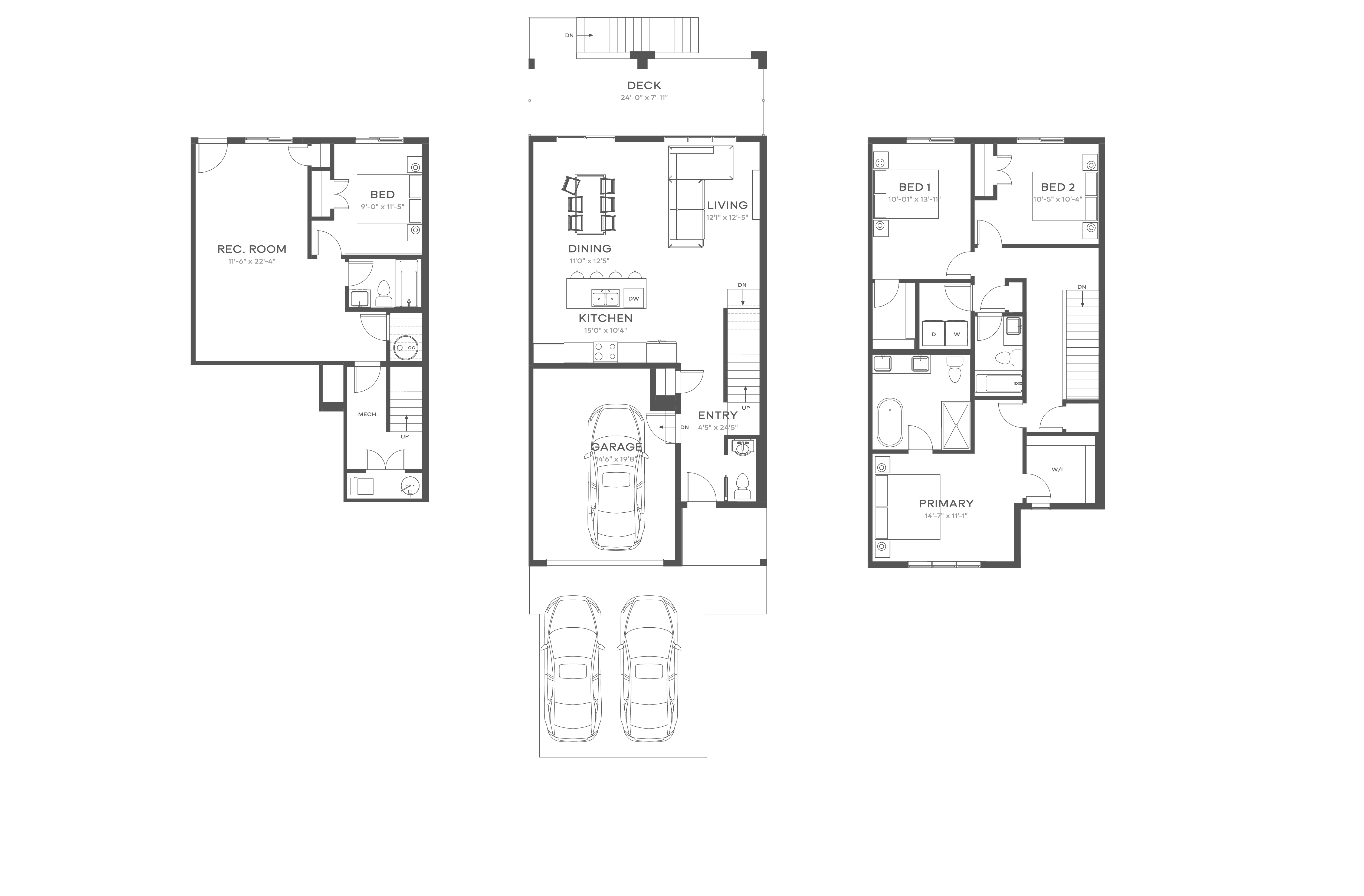 Executive Townhome Middle Unit A2