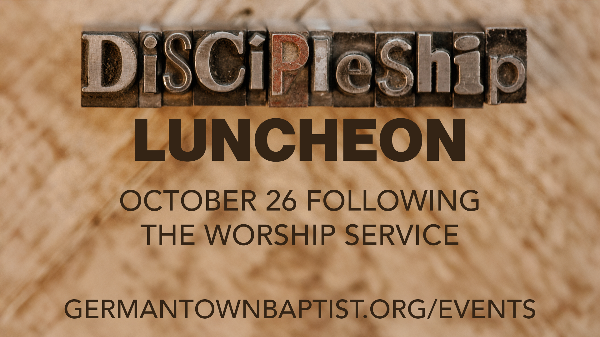 Fall Discipleship Luncheon & Training