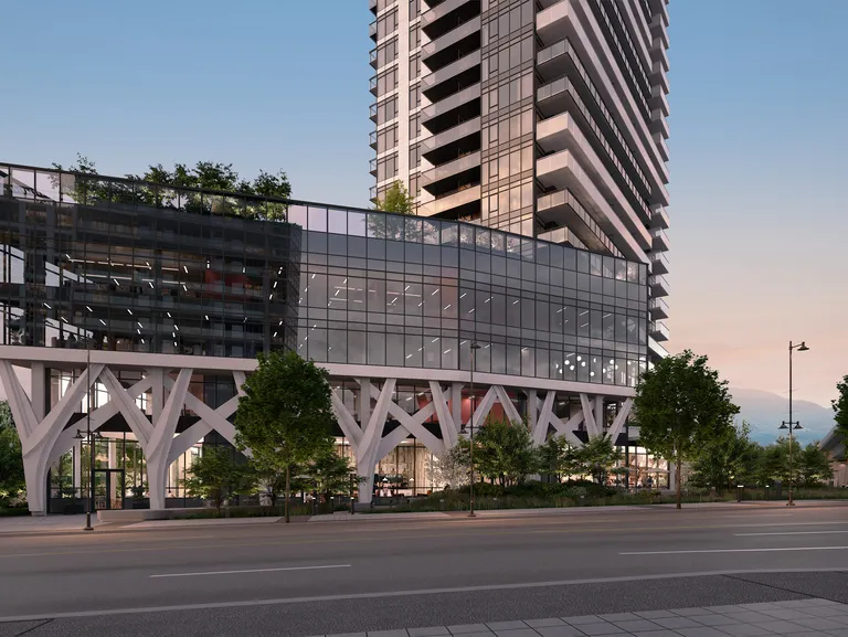 Architect's render of the Burquitlam building