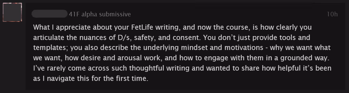 testimonial for masterclass