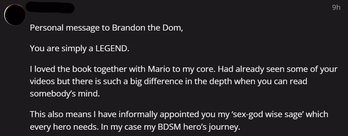 Testimonial for Enter the Dom