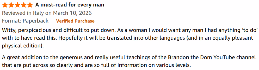 Testimonial for Enter the Dom