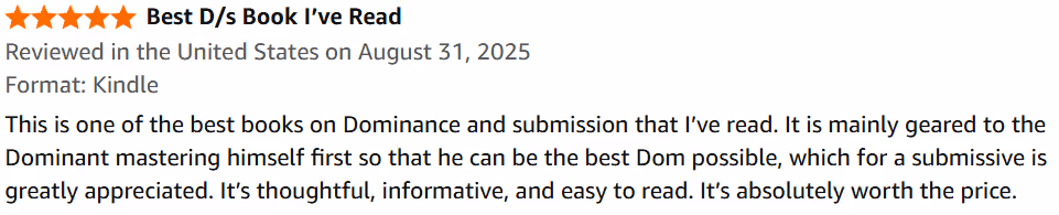 Testimonial for Enter the Dom