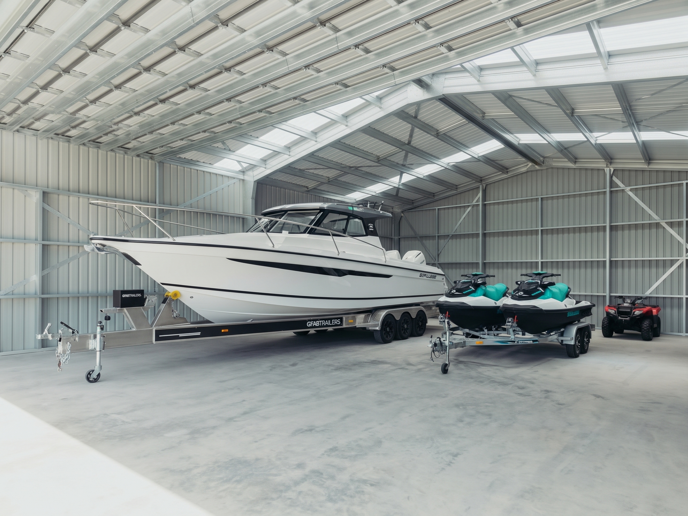 Boat on a trailer