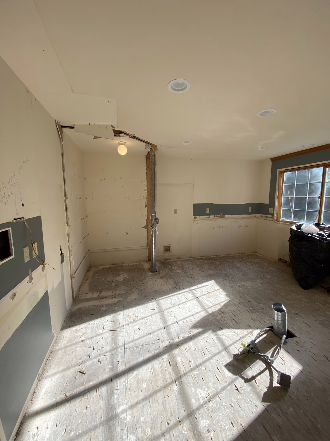 Bellevue kitchen area before cabinet installation