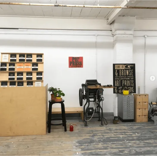 Pop Press's studio in Saint Anns, Nottingham