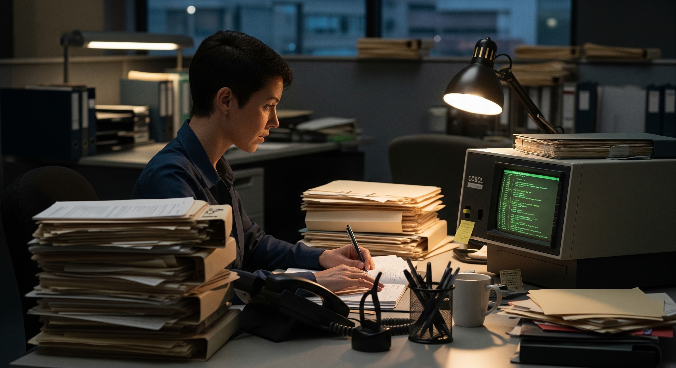 Reviewer processing application. Cobol Terminal