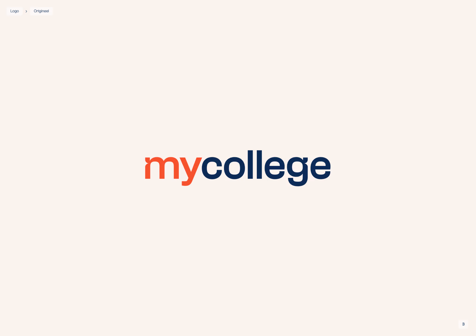 Het mycollege logo ontworpen door Studio Flabbergasted