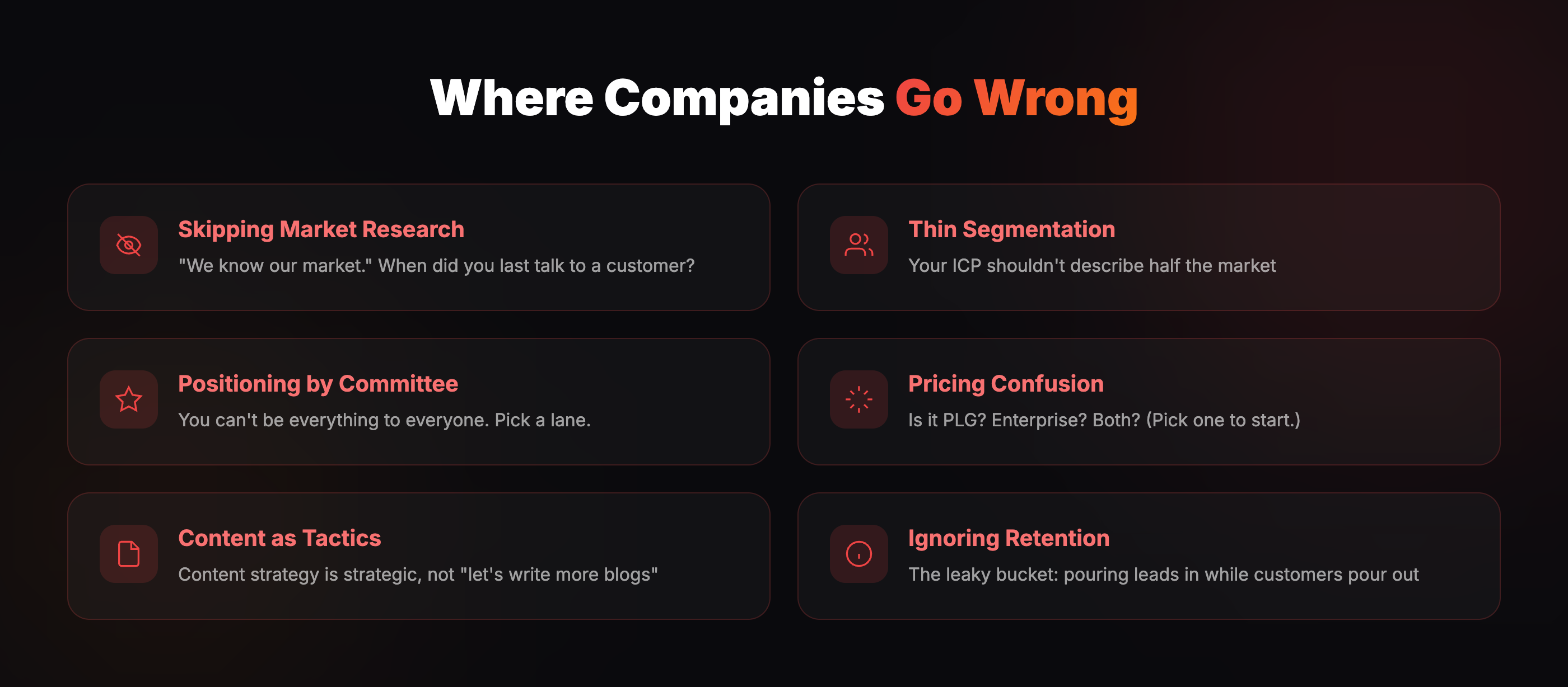 Where Companies Go Wrong