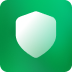 White shield icon on a green gradient background representing security.