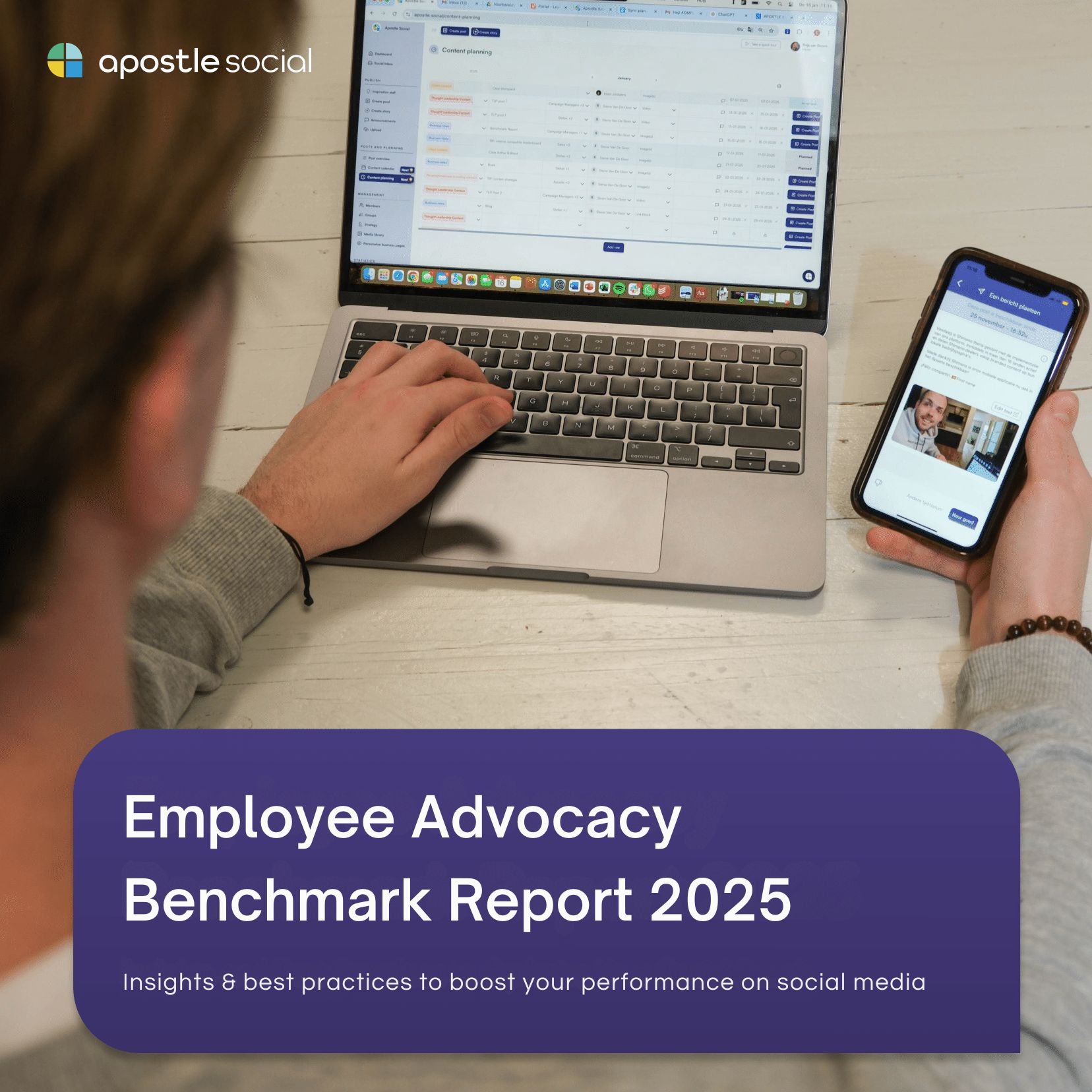 Cover of the employee advocacy benchmark report