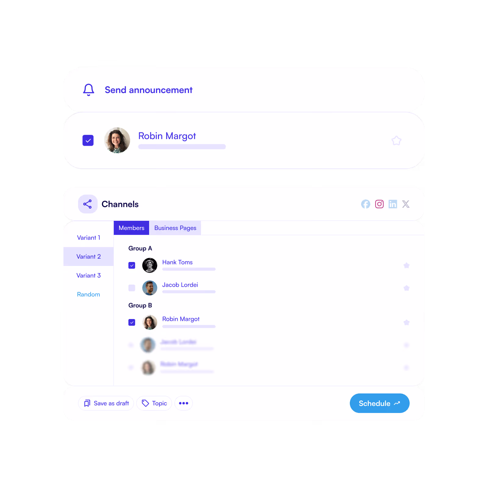 Composer to create post variations and auto translate them into different languages.