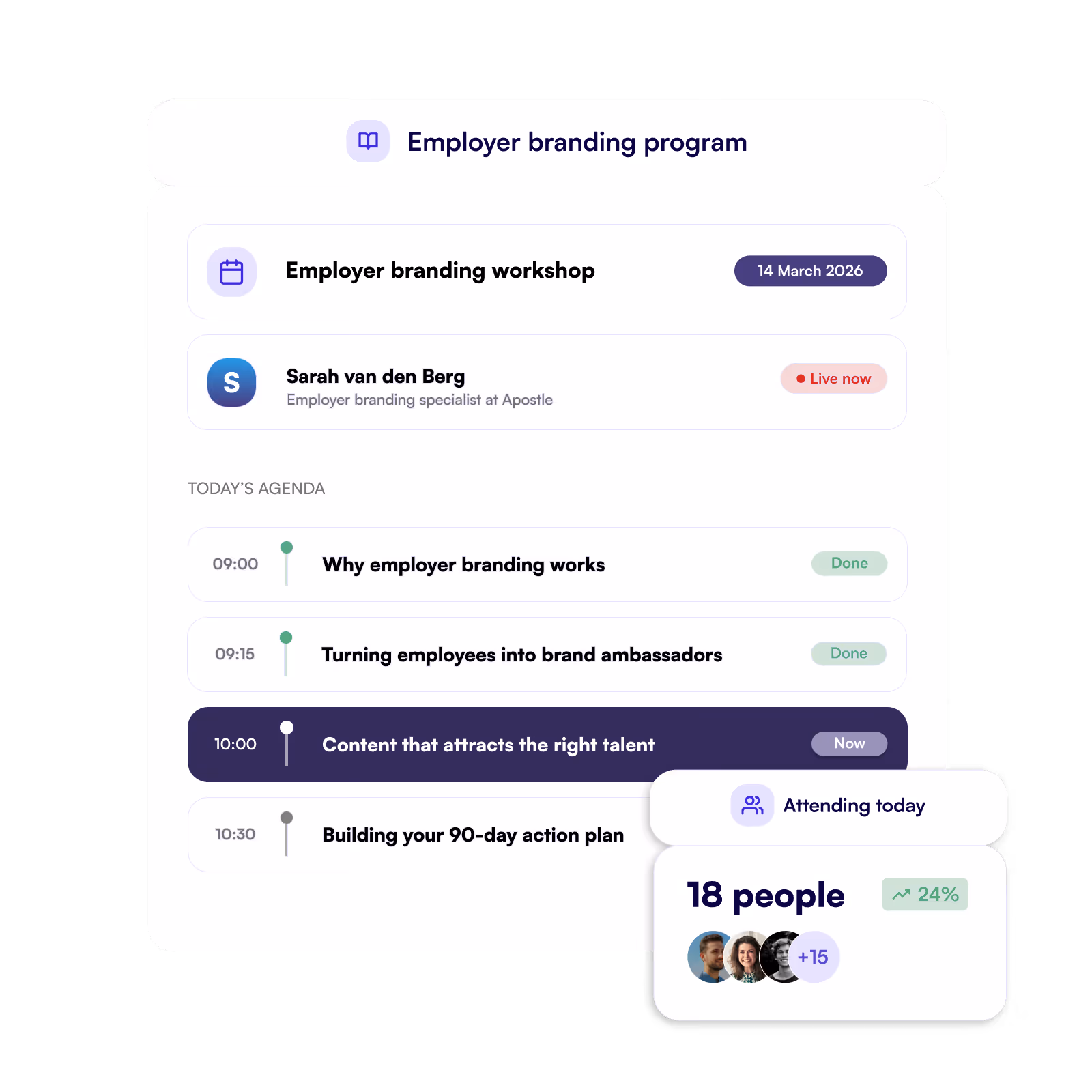 Agenda of the employer branding workshop